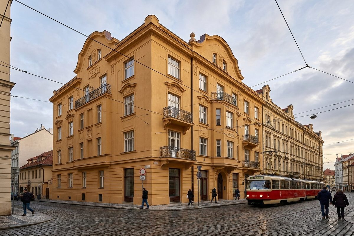 Historický dům Praha — renovace fasády