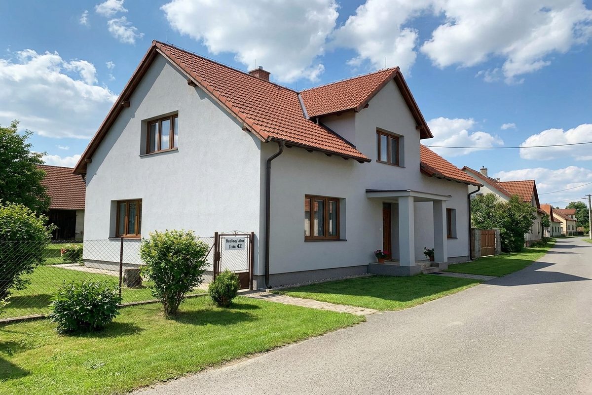 Rodinný dům Středočeský kraj — silikátová omítka